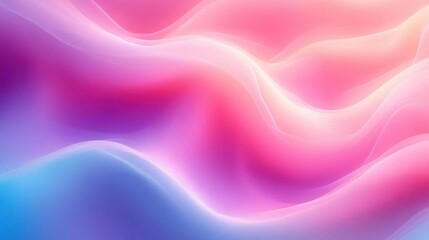 Obraz premium Pastel Gradient Abstract Art with Smooth Waves and Digital Design Inspiration