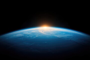 breathtaking view of Earth illuminated by sunrise, showcasing vi