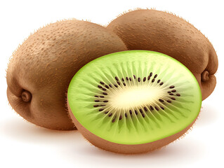 Obraz premium Close-up picture of green - heart kiwifruit for e - commerce
