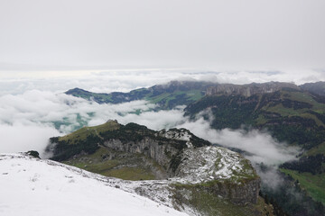 The view from the top of Schaefler mountain, Switzerland	