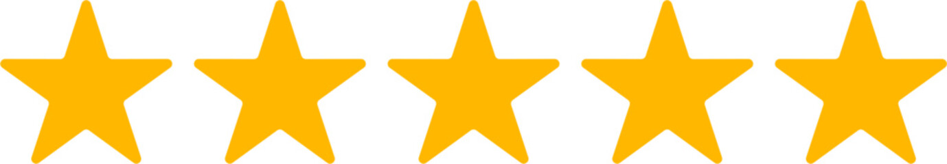 star icon pack on transparent background