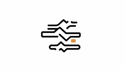 Modern Data Transfer Vector Icon for Technology and Network Concepts, Minimalist Design Symbolizing Digital Connectivity and Information Exchange