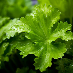 fresh lettuce leaves