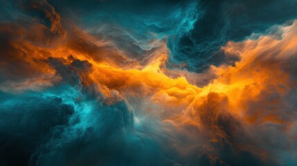 Fototapeta premium Nubes coloridas en el cielo