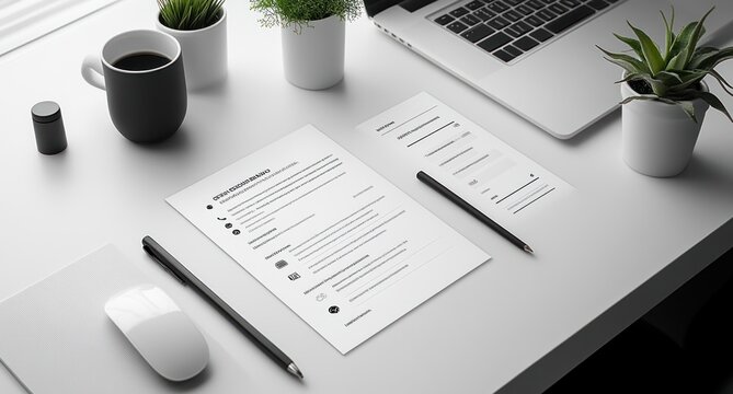 Modern Minimal Resume Design Clean Professional Layout UI Designer Infographic Template