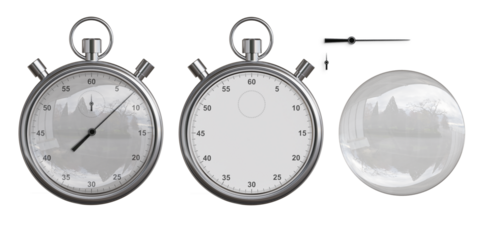 Stopwatch on display showing time measurement with analog design and clear dial, ideal for timing activities in various settings