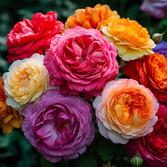 colorful roses background