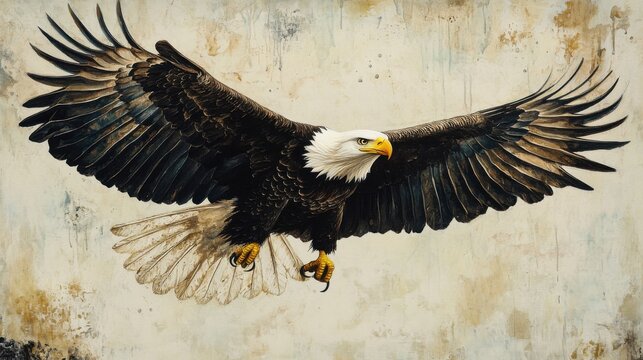 &Aacute;guila calva volando