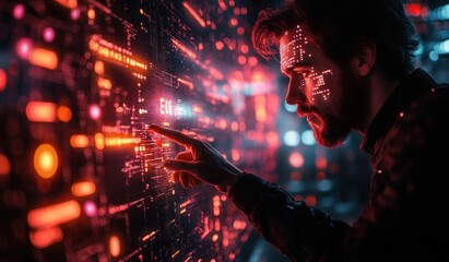 Digital Marketing Strategy by Business Professional Using Tablet for SEO Growth and Website Traffic Improvement