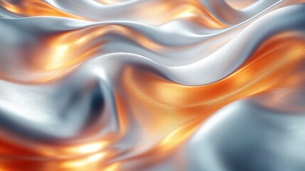 Naklejka premium Metallic Abstract Composition in Silver and Gold Textures for Modern Elegant Decor and Artistic Design Projects