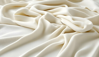 Fototapeta premium Creamy Fabric Drape Close-up