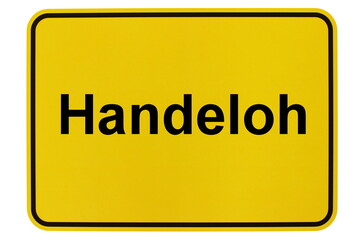 Illustration eines Ortsschildes der Gemeinde Handeloh in Niedersachsen