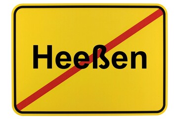Illustration eines Ortsschildes der Gemeinde Heeßen in Niedersachsen