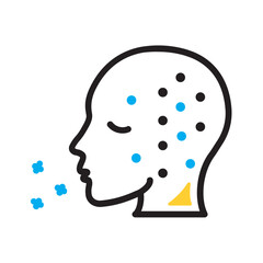 Vector multi color icon for Allergic
