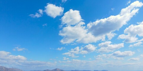 white cloud on blue sky for background