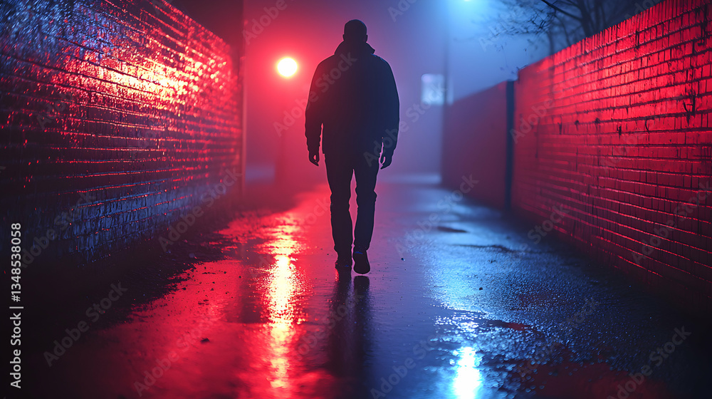 Aufkleber a woman with a futuristic interface observes a stream of data in a neon-lit environment. ideal for c