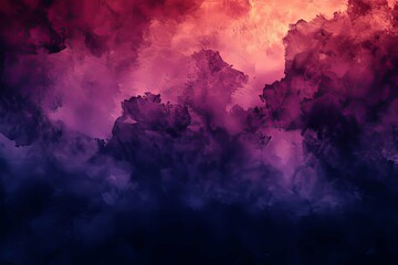 Naklejka premium Colorful watercolor clouds gradient in shades of violet and purple