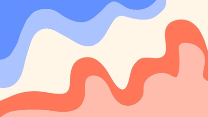 Abstract modern fluid design with pastel blue and orange
