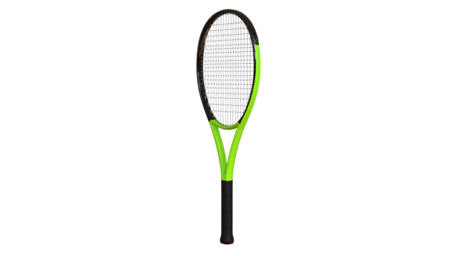 Badminton racket isolated on white background