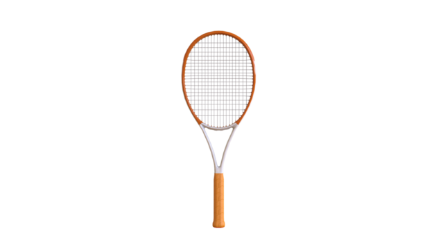 Badminton racket isolated on white background