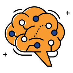 Advanced AI and Super Intelligence Vector icon design
