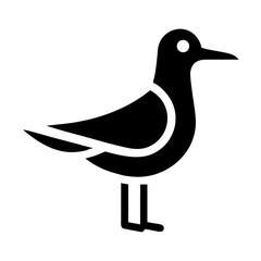 Seagull bird silhouette in profile
