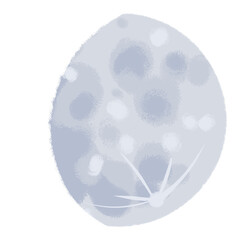Waxing Gibbous Moon Illustration