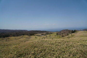 Ocean and blue sky seen from the Shiretoko Five Lakes