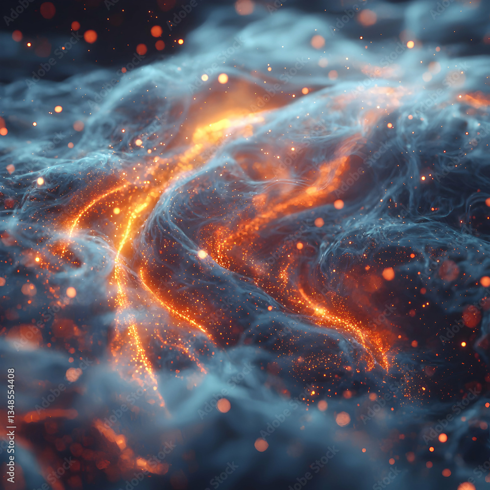 Poster a vibrant depiction of a brain with glowing pathways symbolizing neural connections. perfect for neu