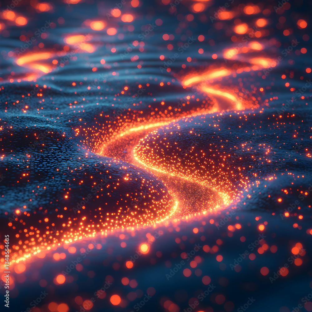 Aufkleber abstract glowing brain with digital lines. ideal for projects related to artificial intelligence, ne