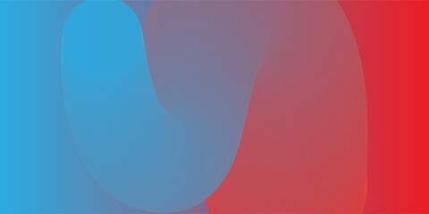 Minimalist abstract background with overlapping curvy red and blue circular 3d shapes. Modern geometric design with a soft gradient effect, perfect for branding, presentations or digital artwork.