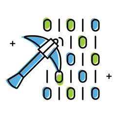 Fototapeta premium Data Extraction and Analysis Process Vector Icon Design