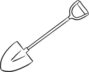 シンプルなスコップのイラスト