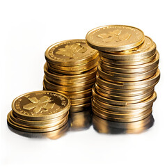 Stacks of Gold Bullion Coins