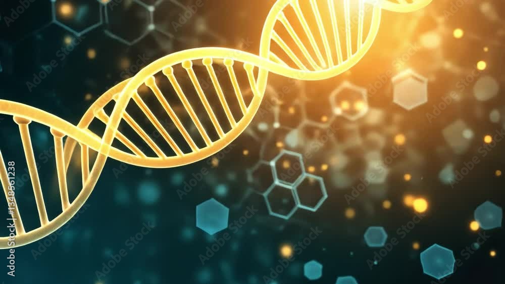 Aufkleber the essence of life: a captivating image showcasing the intricate structure of dna, illuminated by a