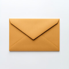 Stylish Brown Envelope on White Background for Creative Projects