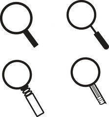magnify glass icon set