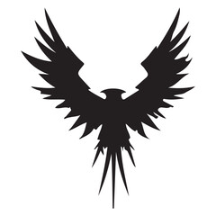 Phoenix Silhouette Illustration Symbolizing Rebirth and Transformation Powerfully