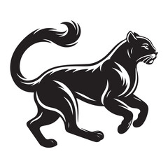 Sleek Panther Silhouette Vector Illustration Graphic Design Art