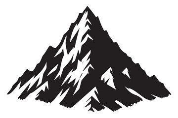 Majestic Mountain Peak Vector Silhouette Illustration Adventure Concept