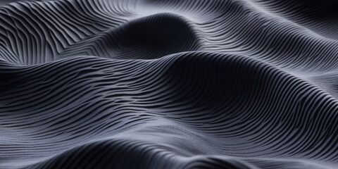 A futuristic neoprene fabric texture background in matte charcoal gray. The smooth, flexible surface absorbs light, creating a modern, high-tech feel, ideal for wetsuits, performance gear, and