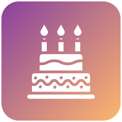 Vector Design Birthday Cake Icon Style
