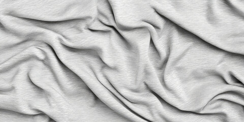 A soft jersey knit fabric texture background in heather gray. The fine, breathable fibers and subtle stretch create a casual, comfortable look, ideal for T-shirts, loungewear, and modern athleisure