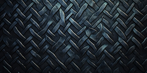 A metallic chainmail fabric texture background in dark gunmetal gray. The interwoven, medieval-inspired metal links create a strong, industrial aesthetic, ideal for armor design, fantasy costumes, and