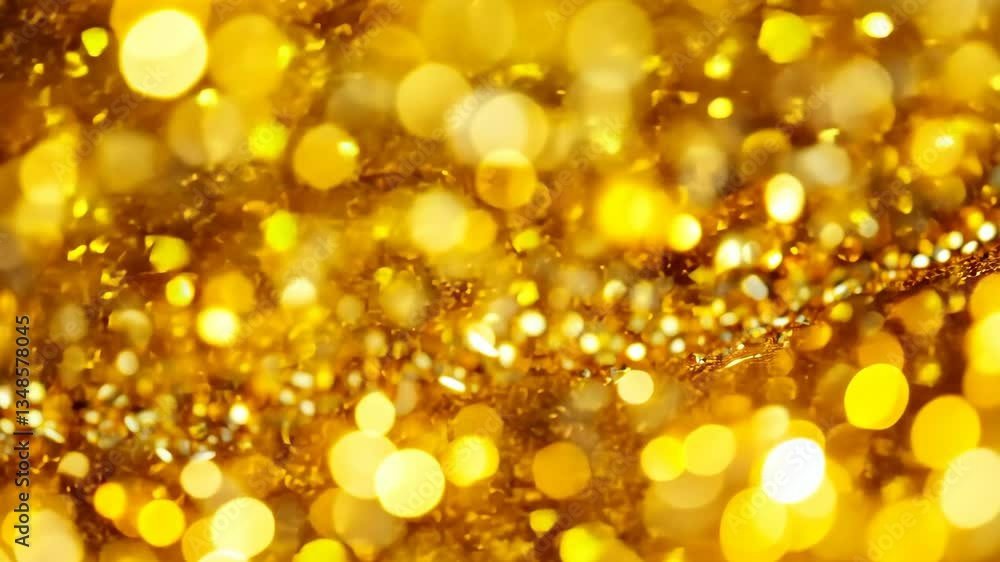 Poster sparkling golden textures create a mesmerizing visual display of light and reflections in an artisti