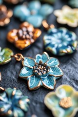 Obraz premium A bouquet of colorful flowers displayed on a wooden table