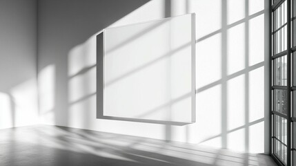 Obraz premium Blank Canvas, Sunlit Room