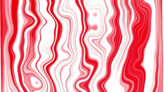 Abstract Liquid Fractual Motion Graphics Red White Mixture