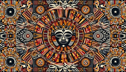 Ghanaian Adinkra Traditional hand printed fabric from Ghana