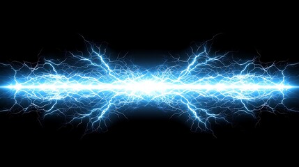 An abstract and brilliant visual representation of electrical lightning bolts